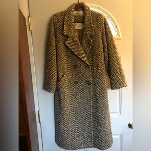 Women’s size 12 vintage, winter,double breasted, Tweed, dress coat